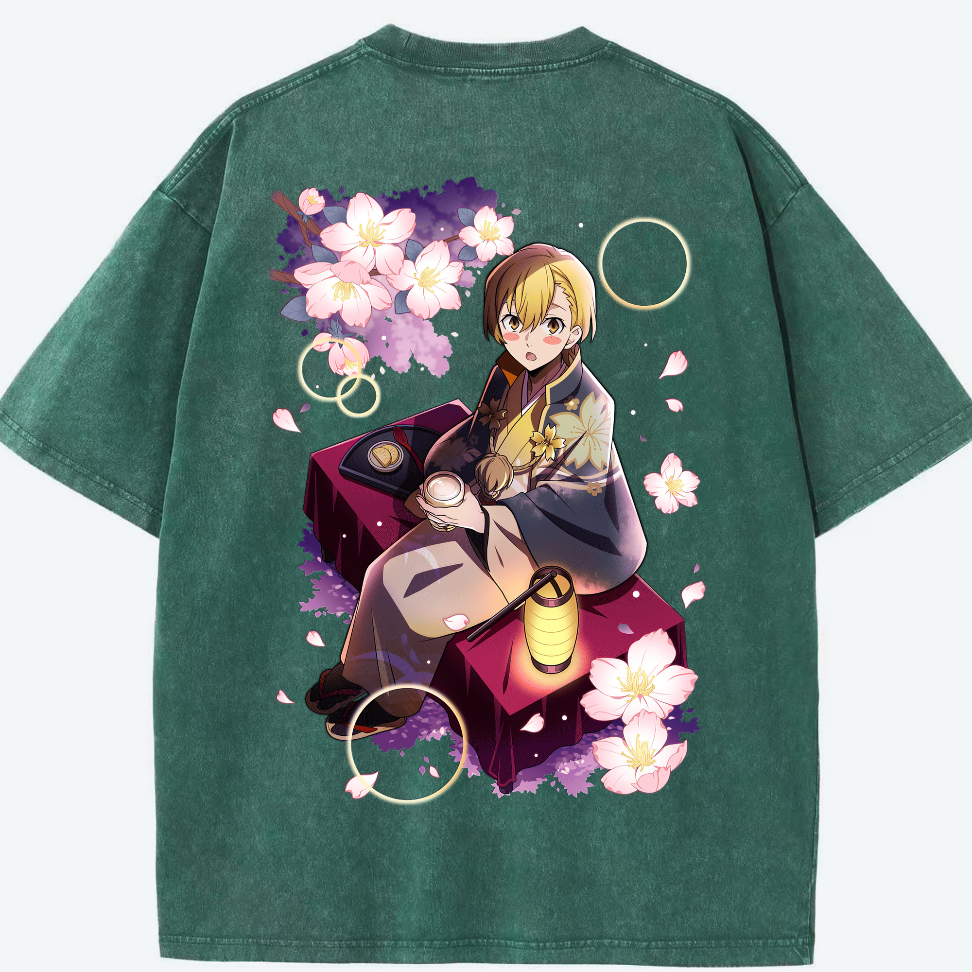 （画像用） 文豪ストレイドッグス Bungo Stray Dogs 綿100% ヴィンテージ風 半袖Tシャツ（背面プリント）